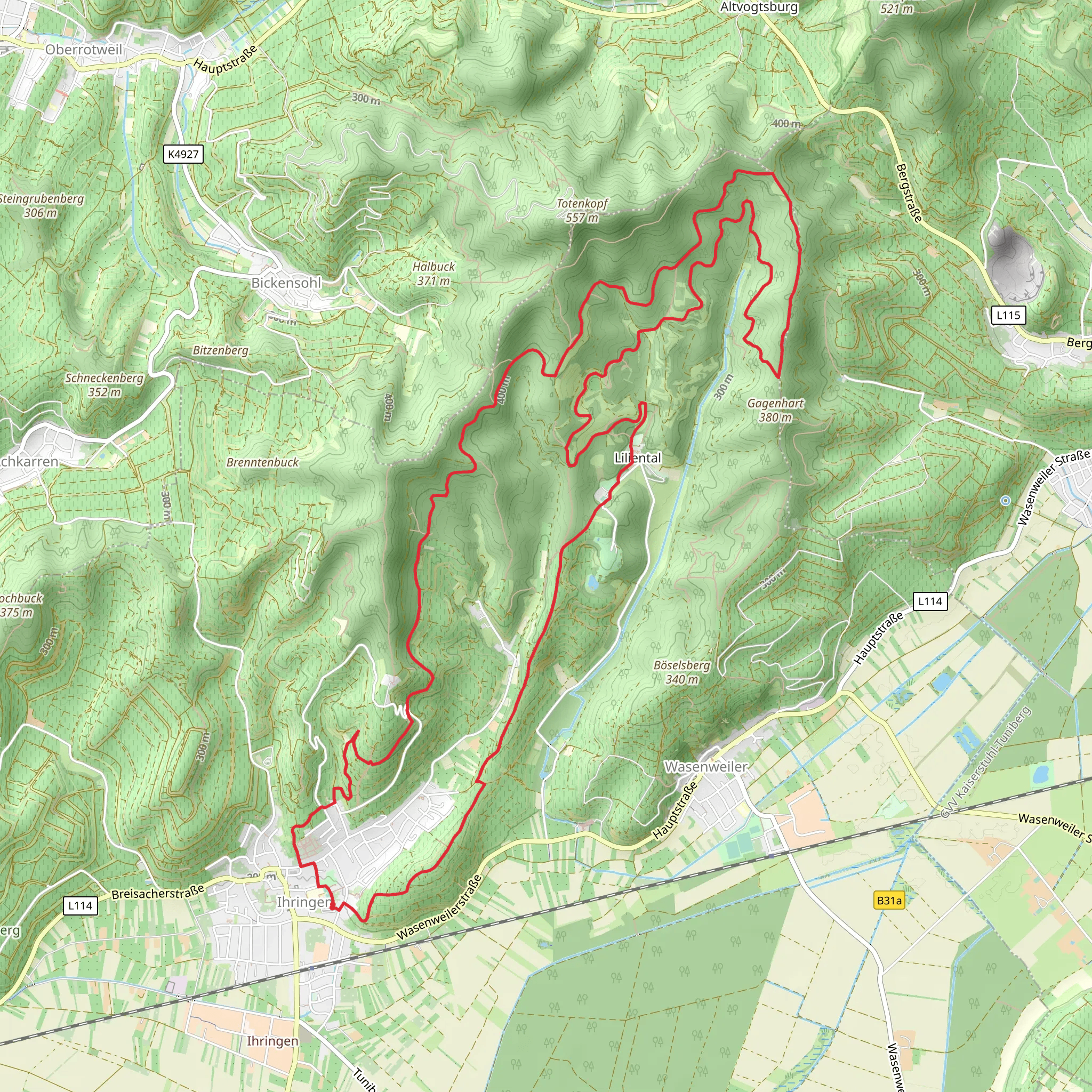 Ihringen Loop mobile static map
