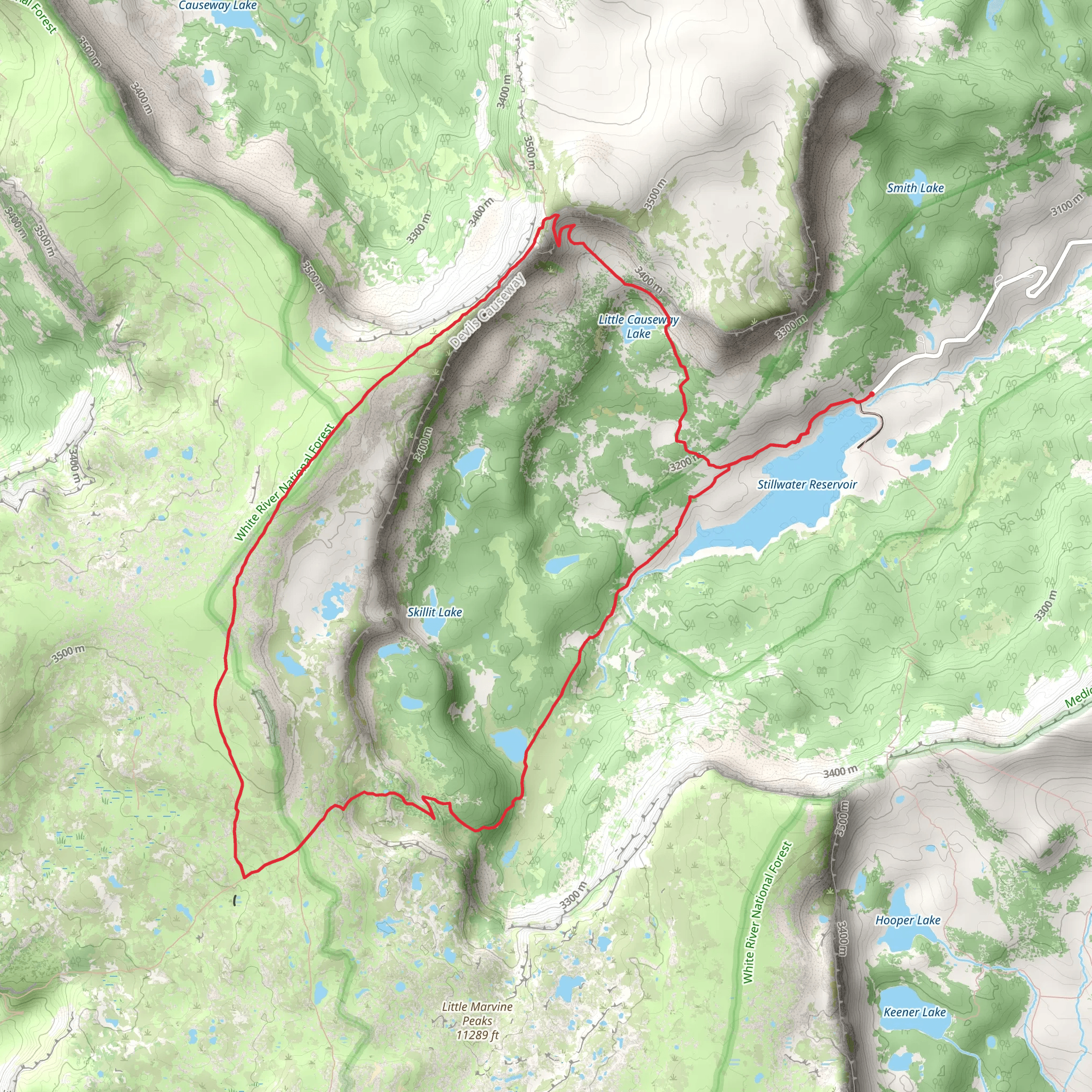 Stillwater Reservoir Loop mobile static map