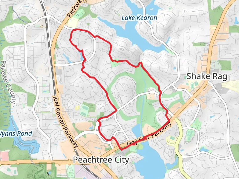 Peachtree Lake and Kedron Ponds Loop