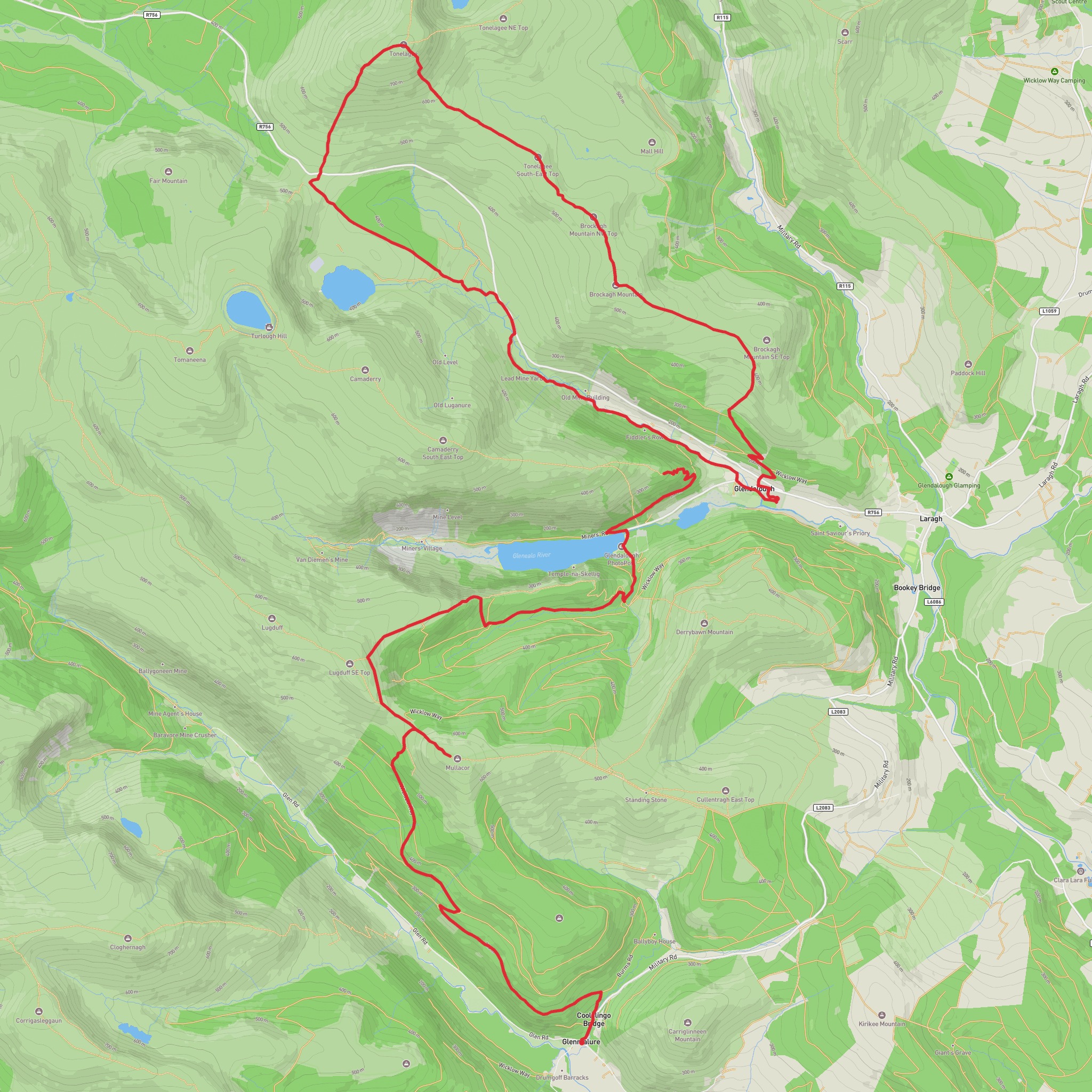 Mullacor Mountain Loop mobile static map