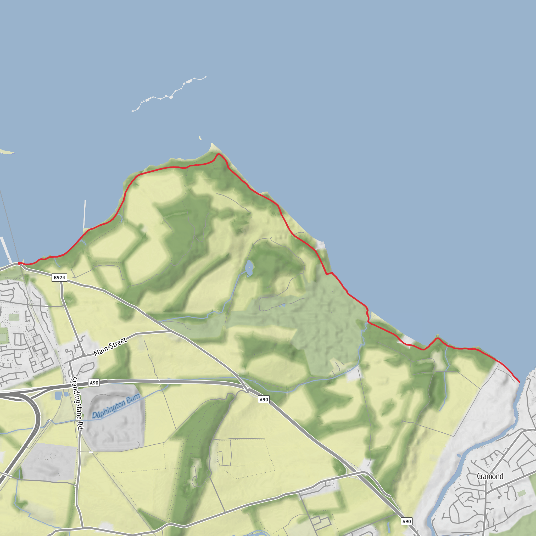 Whitehouse Bay, Barnbough Castle, Snab Point and Eagle Rock mobile static map