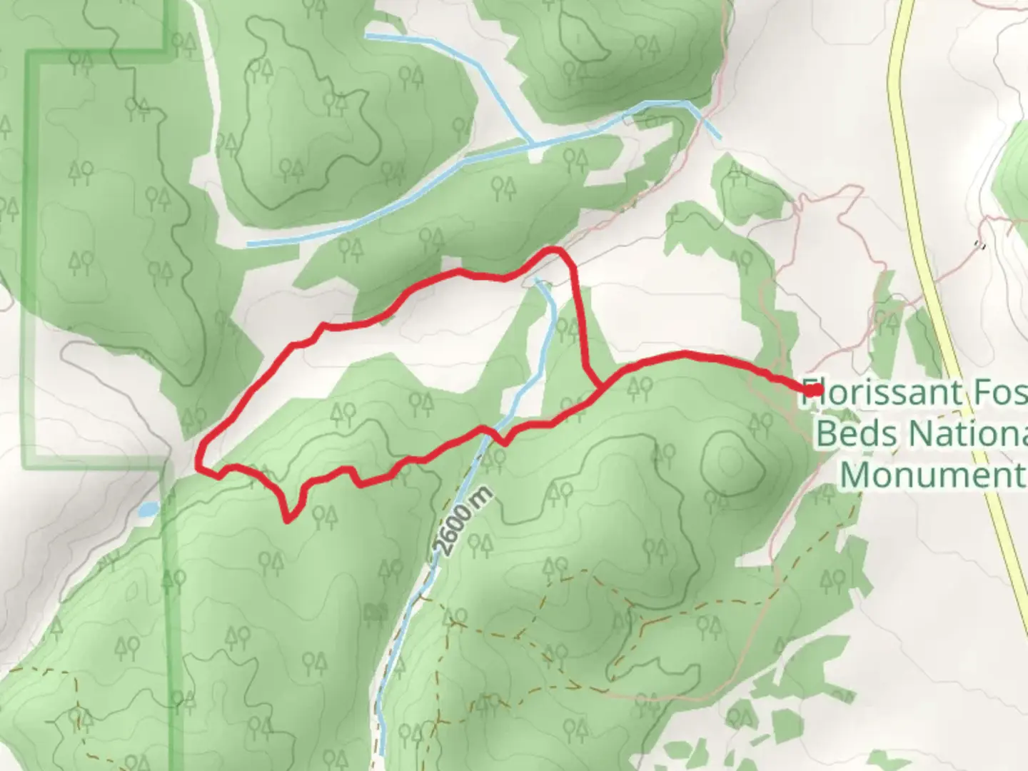 An image depicting the trail Hornbek Wildlie Loop and its surrounding area.