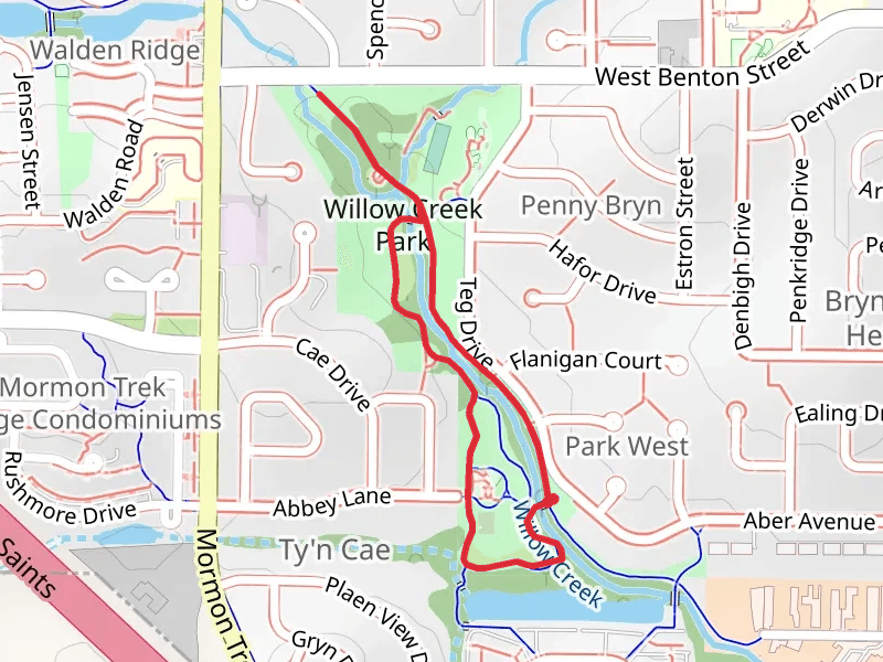 Kiwanis Park and Willow Creek Trail