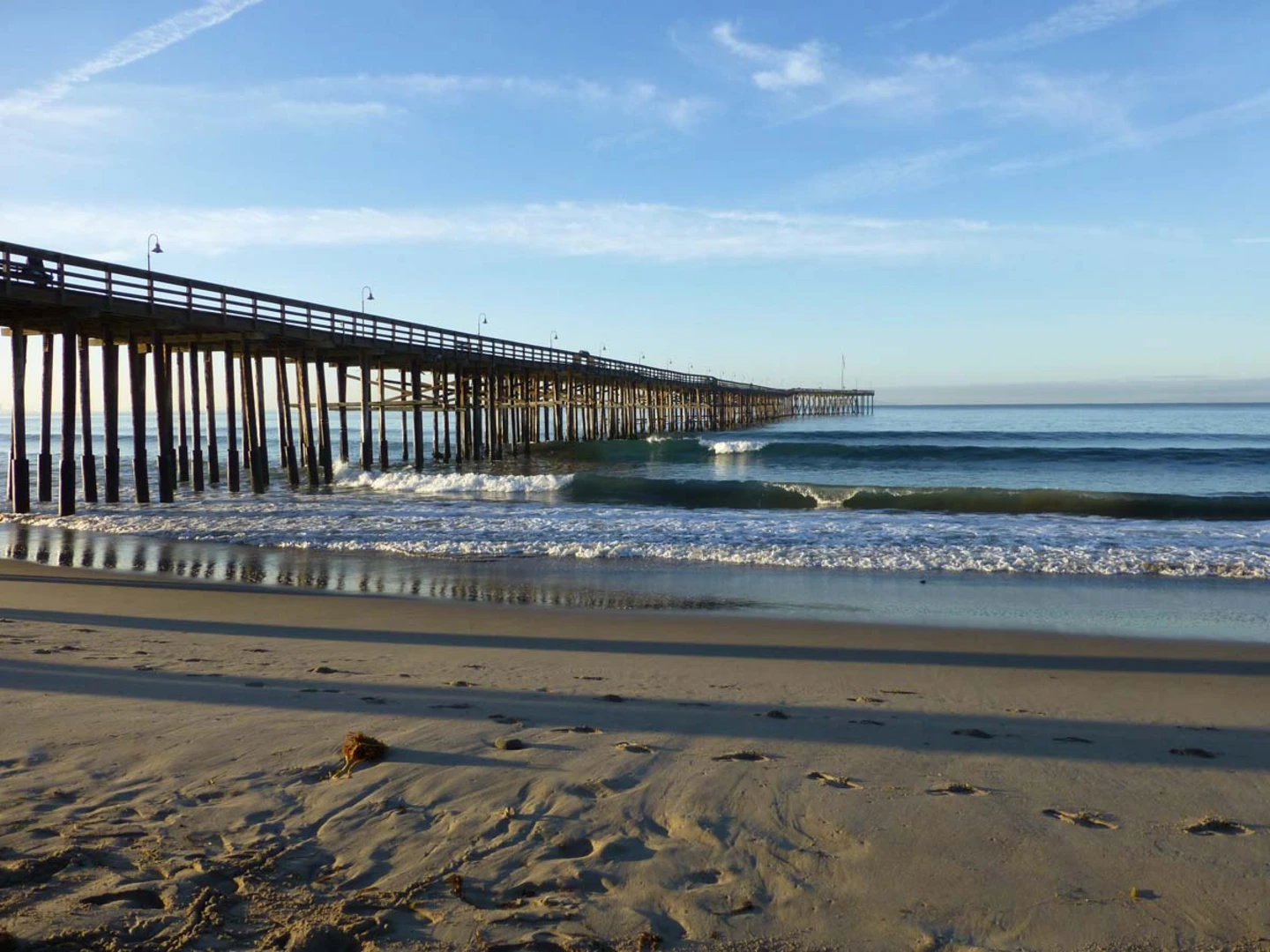 An image depicting the trail Ventura Pier and its surrounding area.