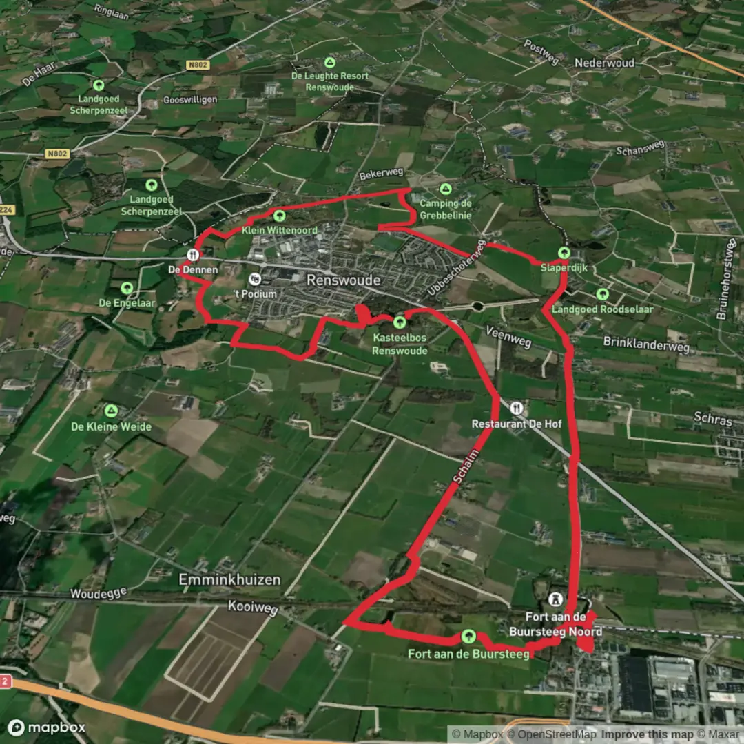 An image depicting the trail Jufferpad Loop and its surrounding area.