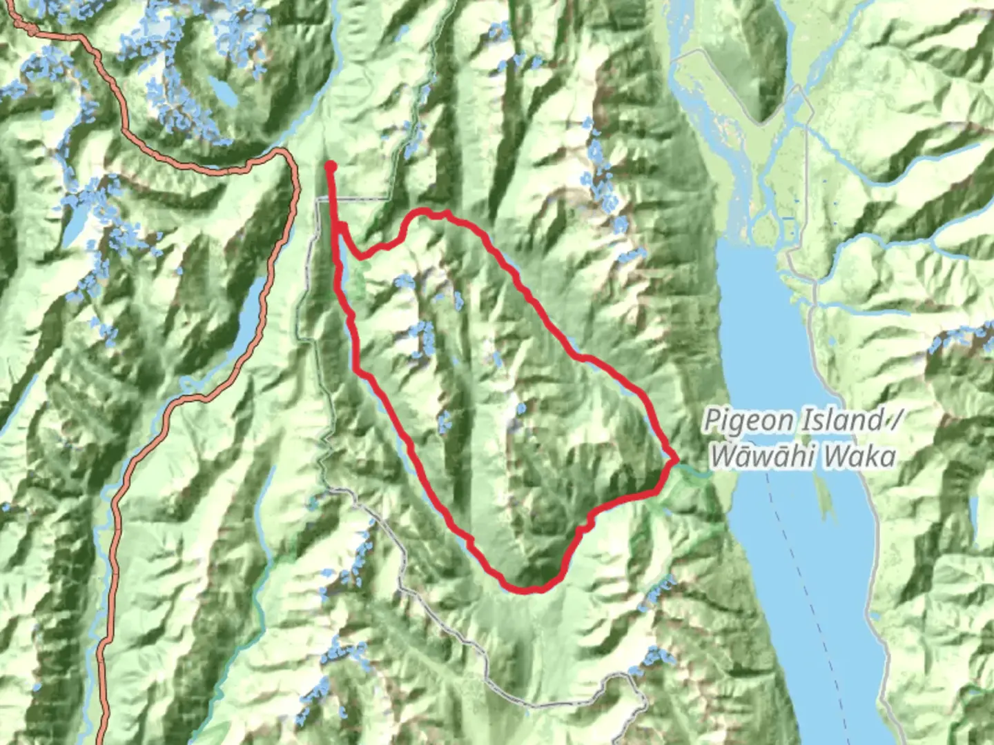 An image depicting the trail Greenstone Caples Track and its surrounding area.