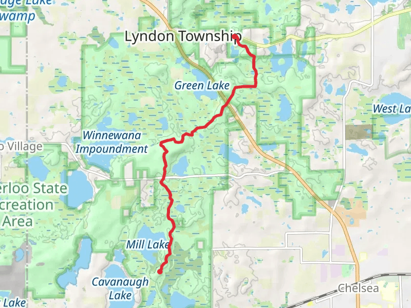 Waterloo-Pinckney Trail - Mill Lake
