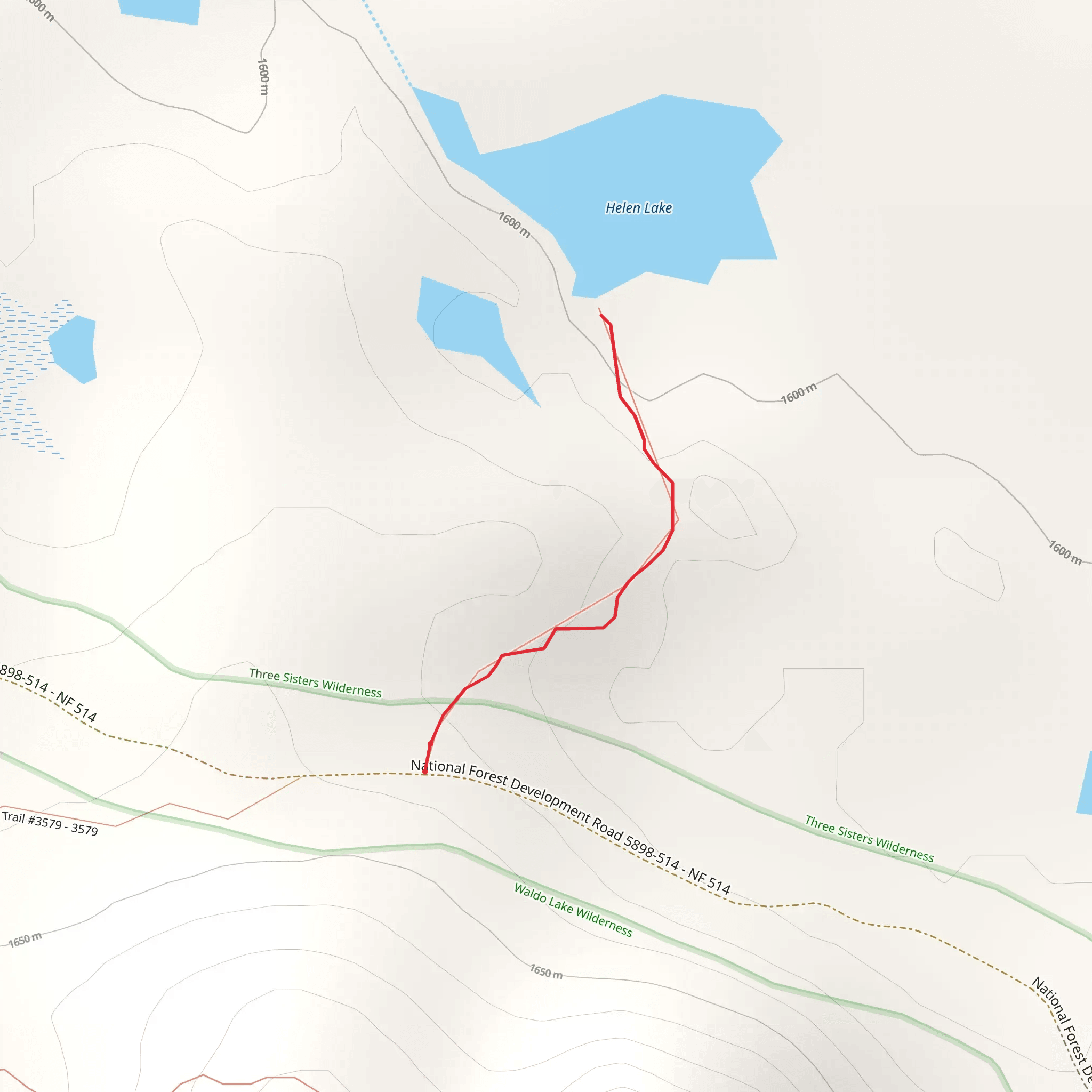 Helen Lake Trail mobile static map