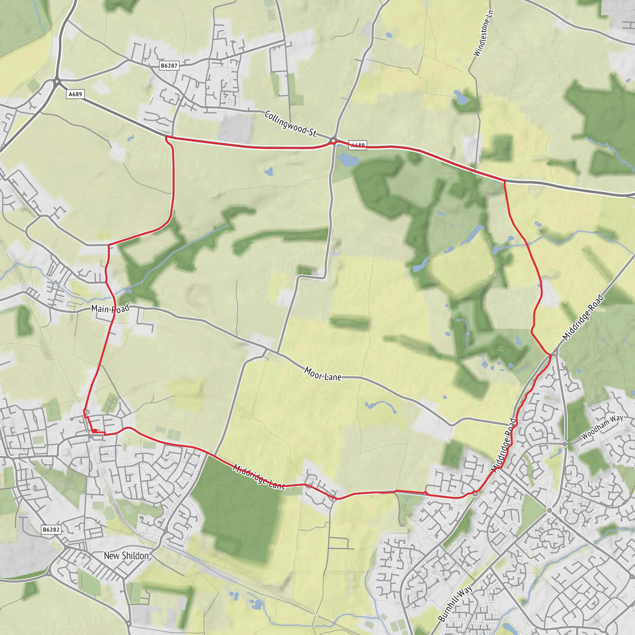 Shildon - Aycliffe Loop mobile static map