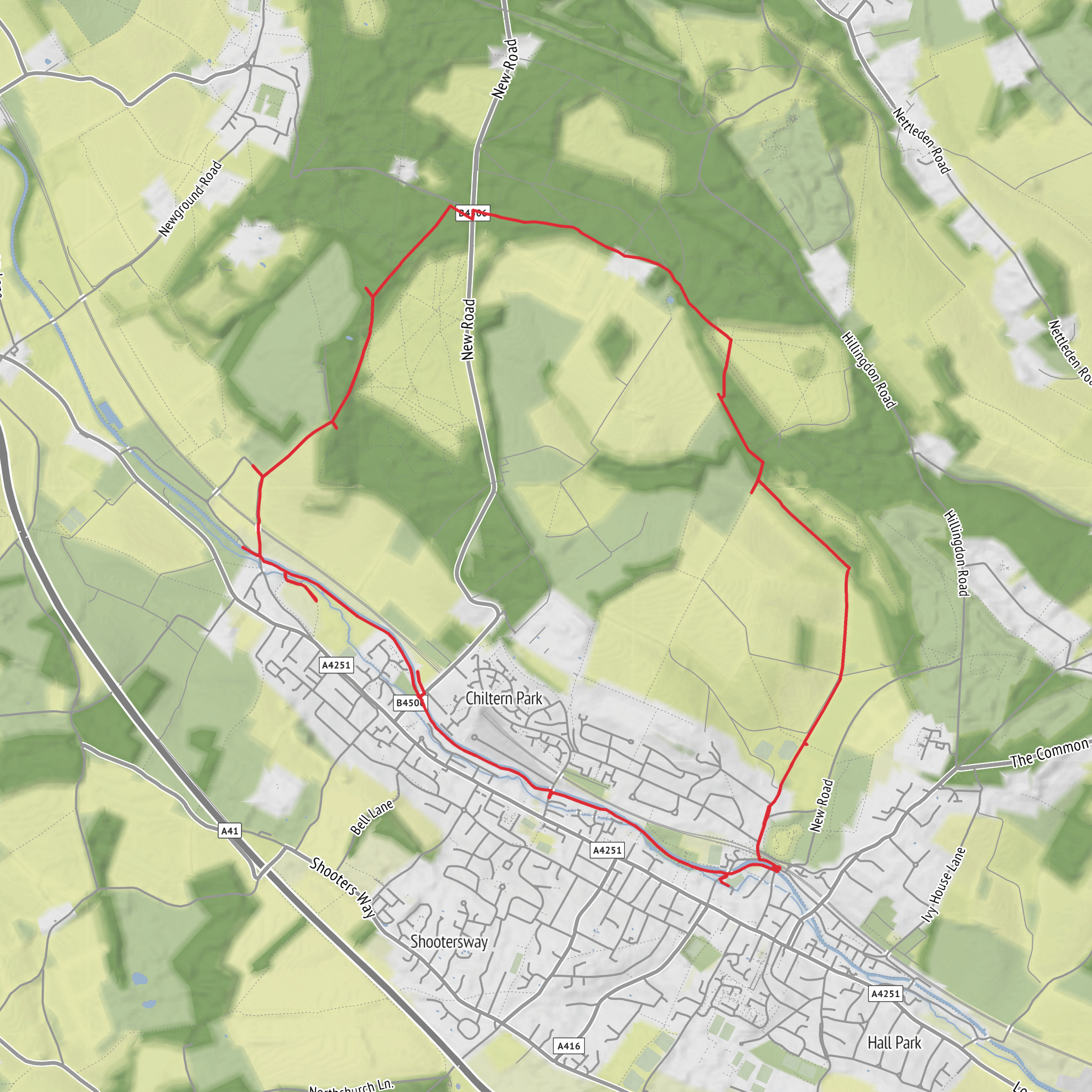 Berkhamsted - Woods and Canal Loop mobile static map