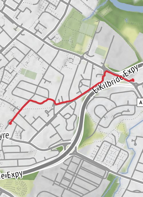 Hike from Blantyre mobile static map