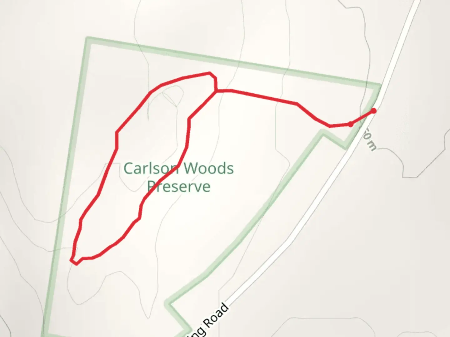 An image depicting the trail Waning Road Loop and its surrounding area.
