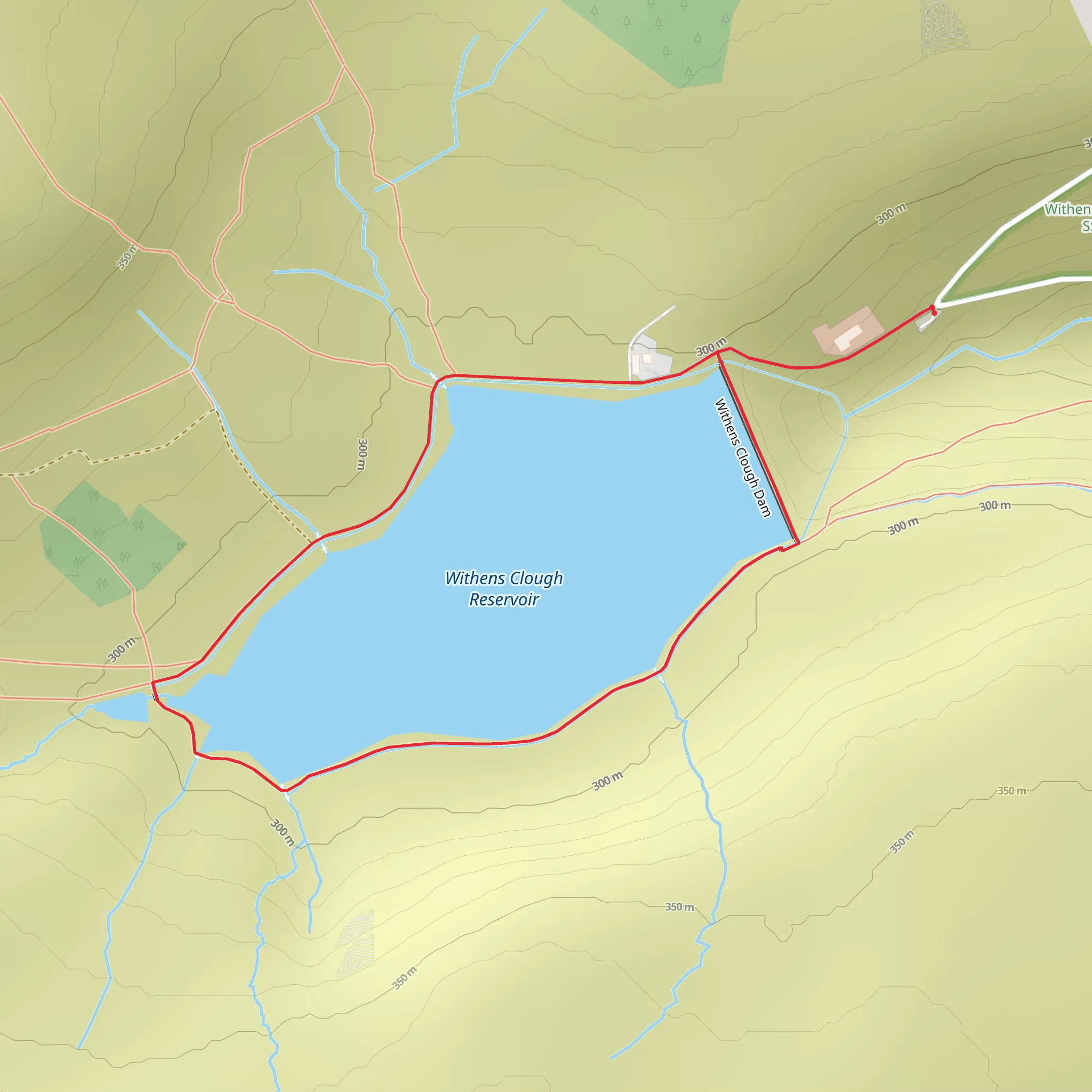 Withens Clough Reservoir Loop mobile static map