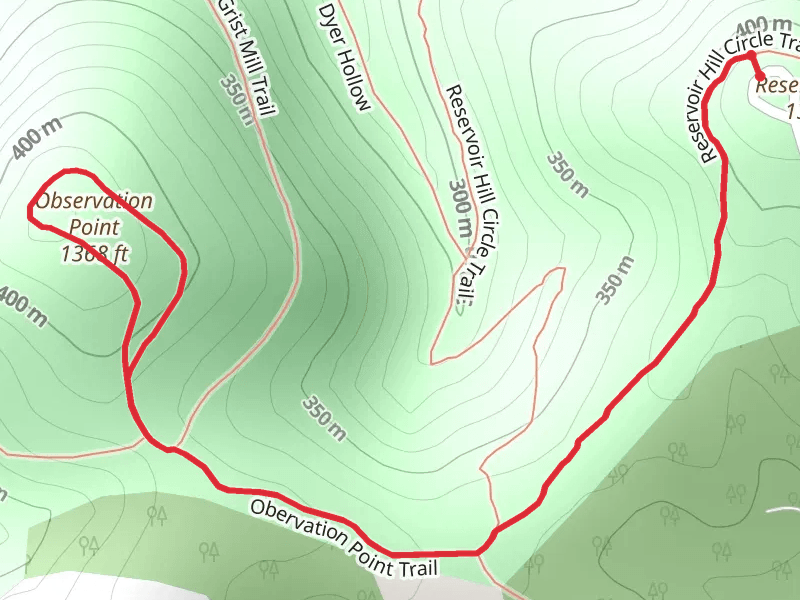 Reservoir Hill Trail and Observation Point Trail