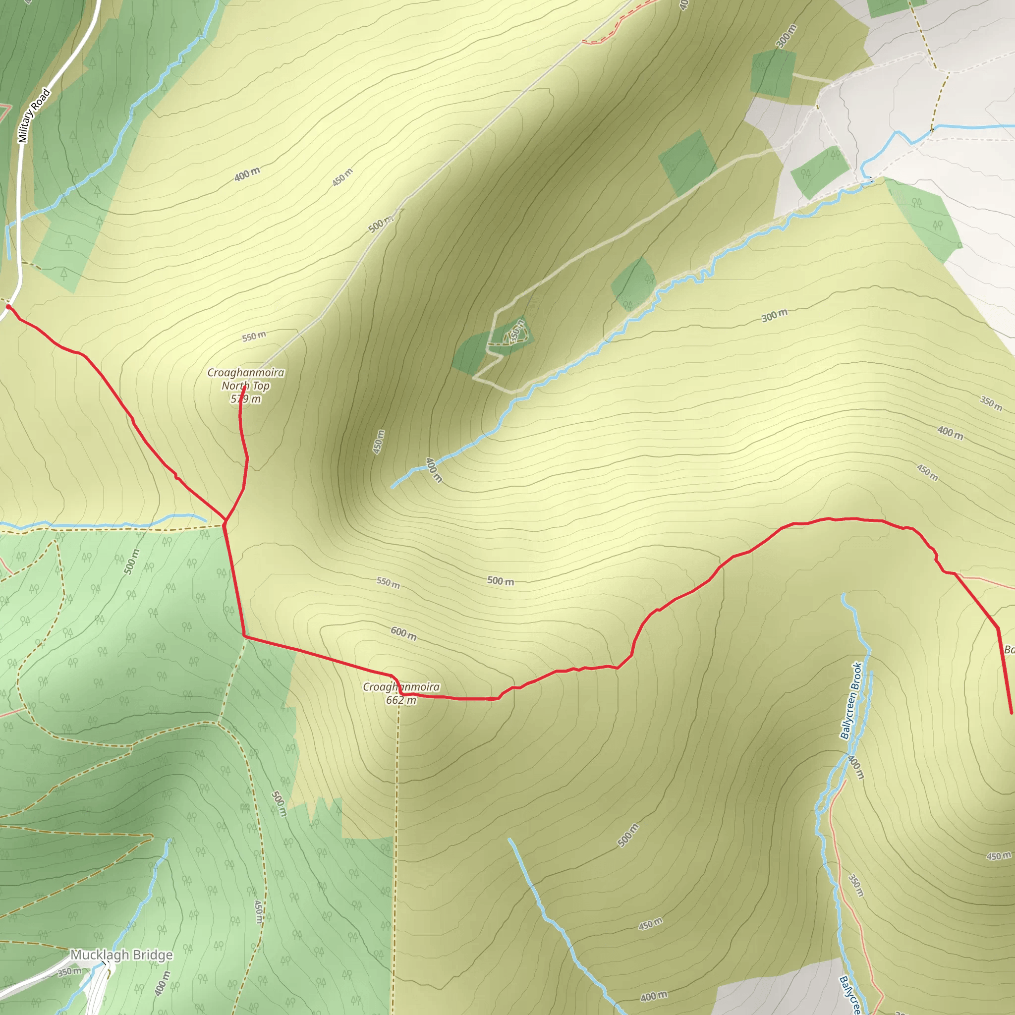 Croaghanmoira and Ballinacor Mountain Walk mobile static map