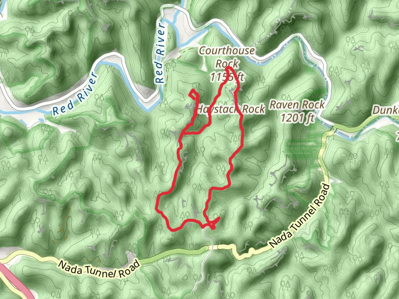 Courthouse Rock - Double Arch - Auxier Ridge Loop Trail