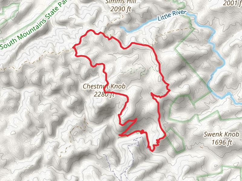 Chestnut Knob, Upper CCC Trail and Little River Trail Loop