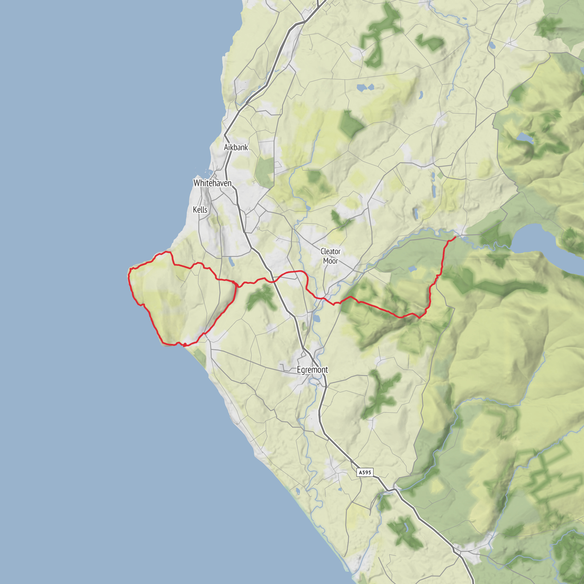 St Bees to Ennerdale Bridge Walk mobile static map