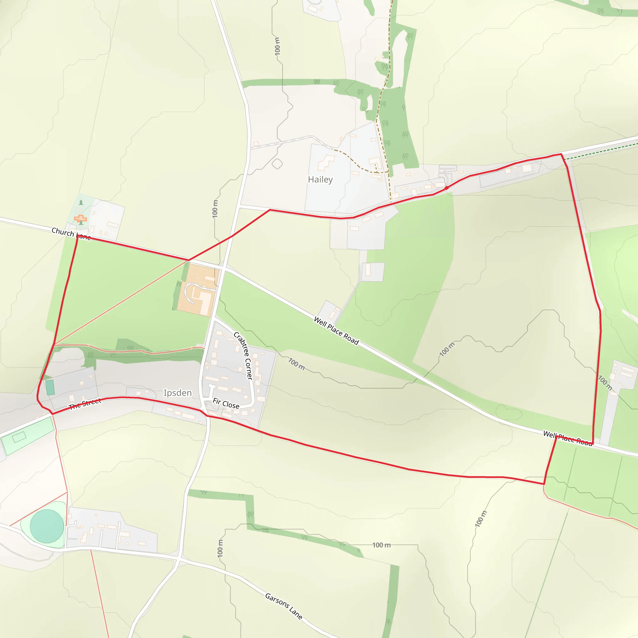 Ipsden Loop mobile static map