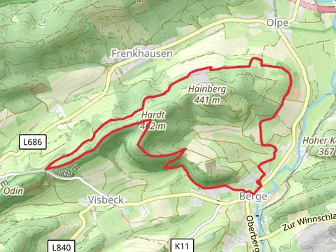 Hardtkopf via Berge Rundweg