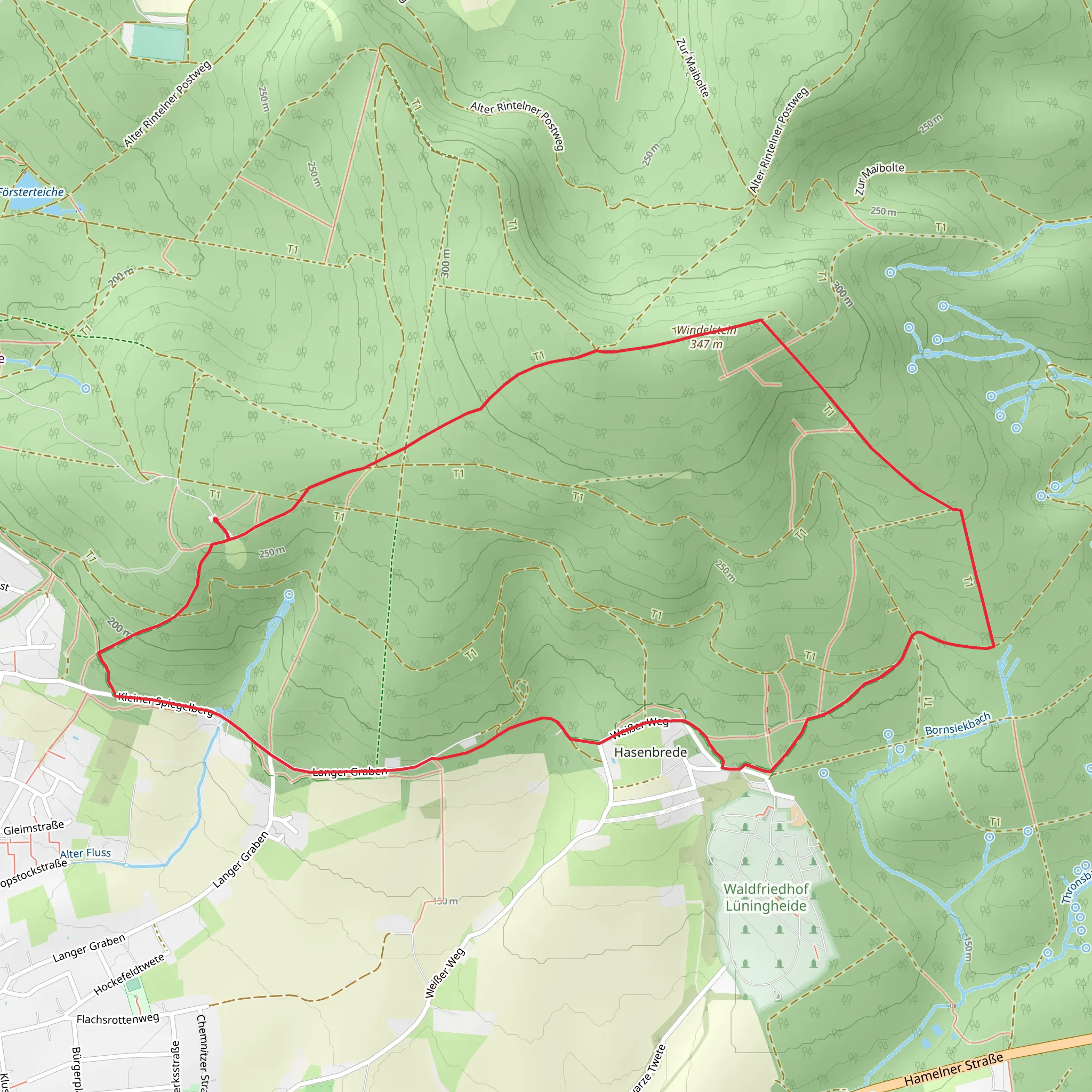 Windelstein via Niedermeinerweg and Hansaweg mobile static map