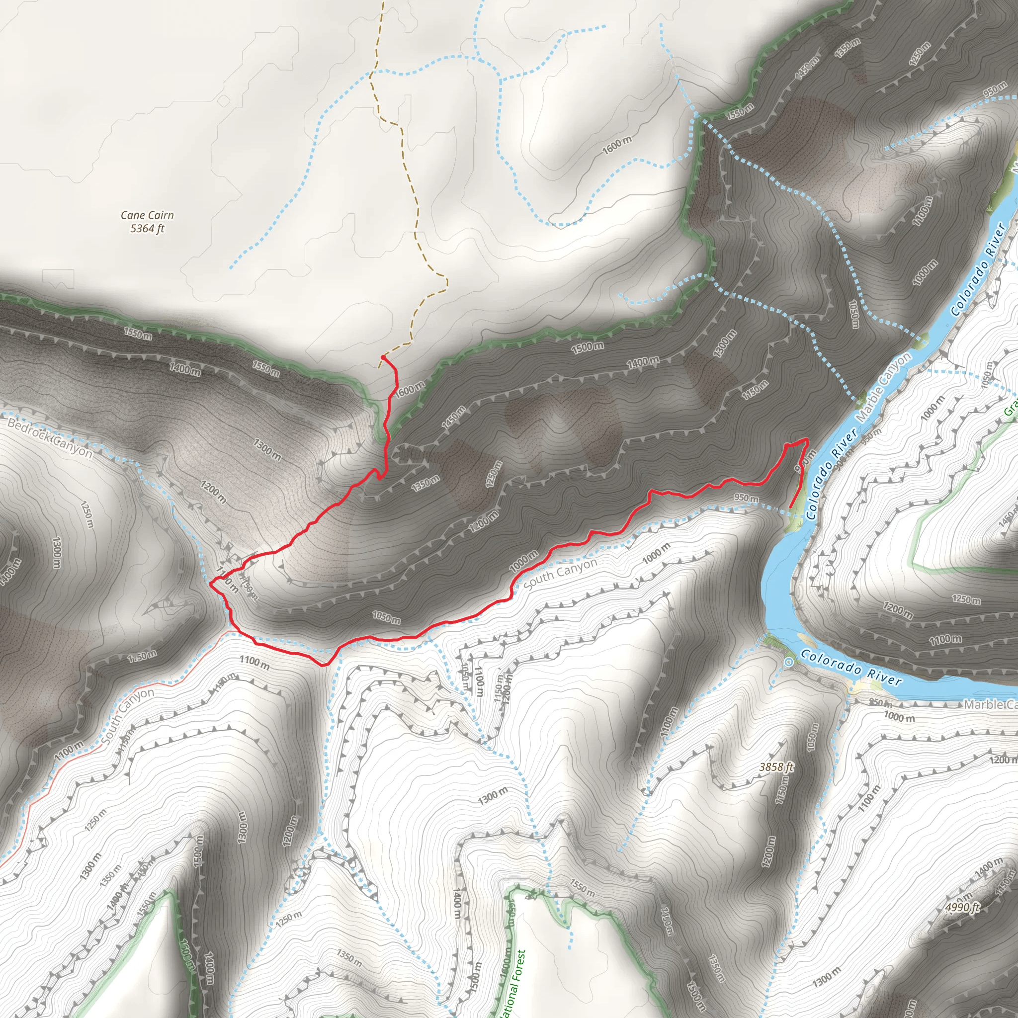 South Canyon Trail mobile static map