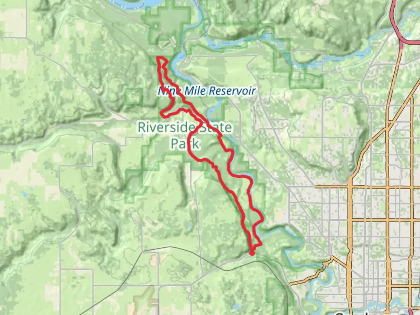 An image depicting the trail Trail 25 Loop and its surrounding area.