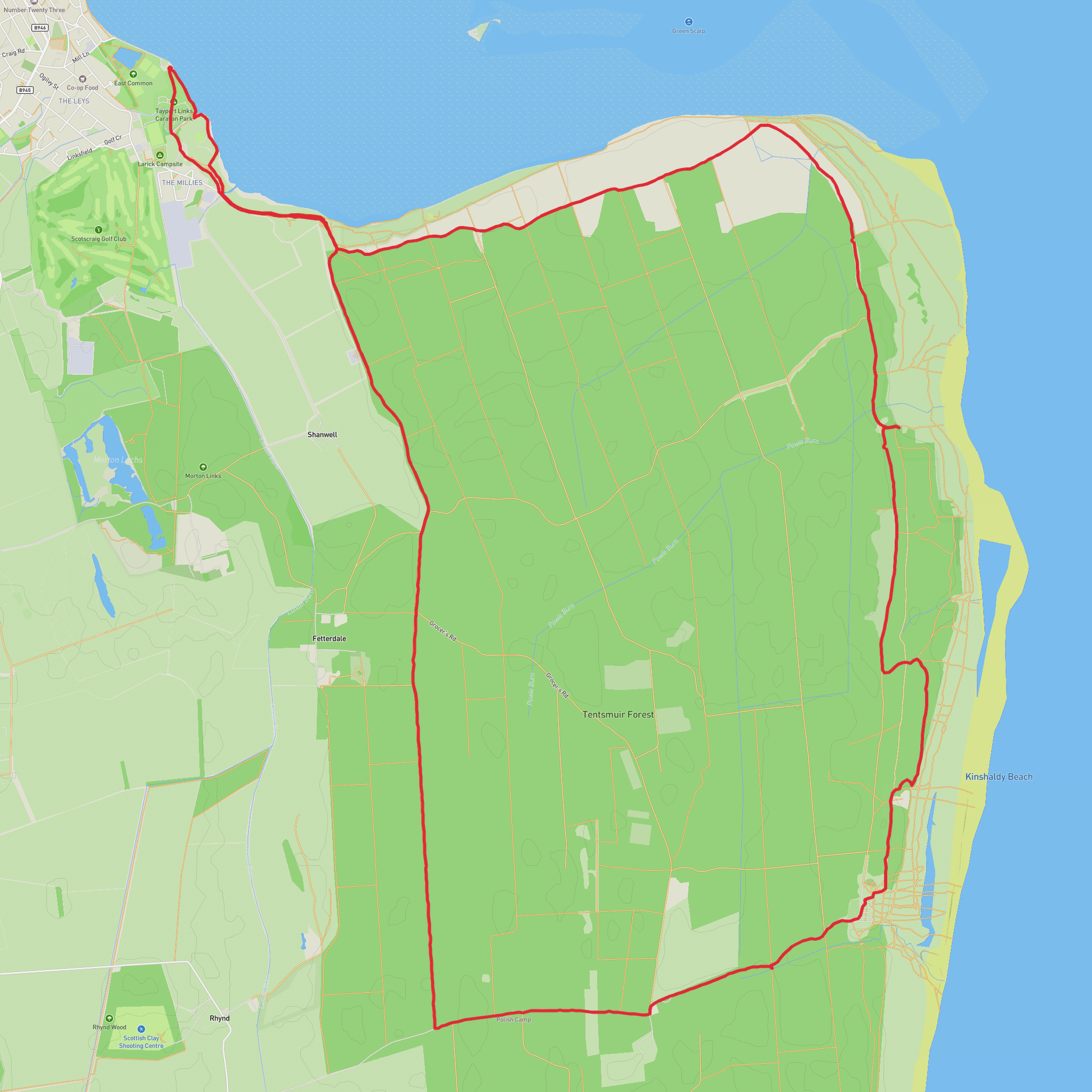 Hike around Tentsmure Forest mobile static map