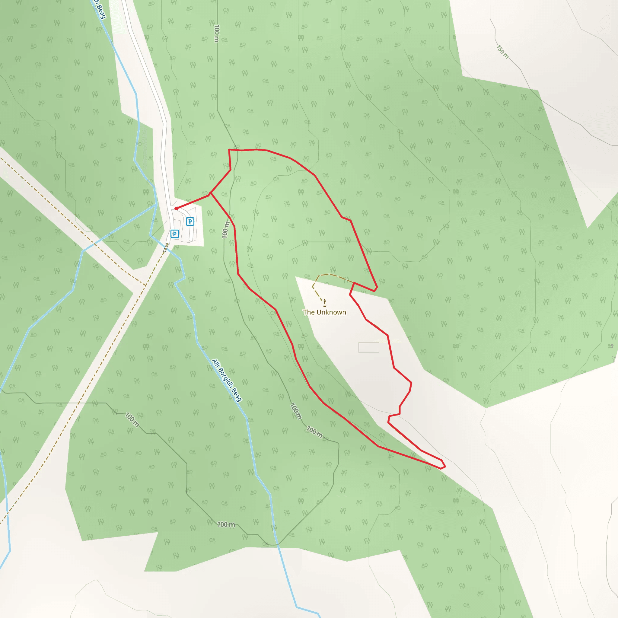 Lonesome Pine Trail from Lochan Arbhair mobile static map