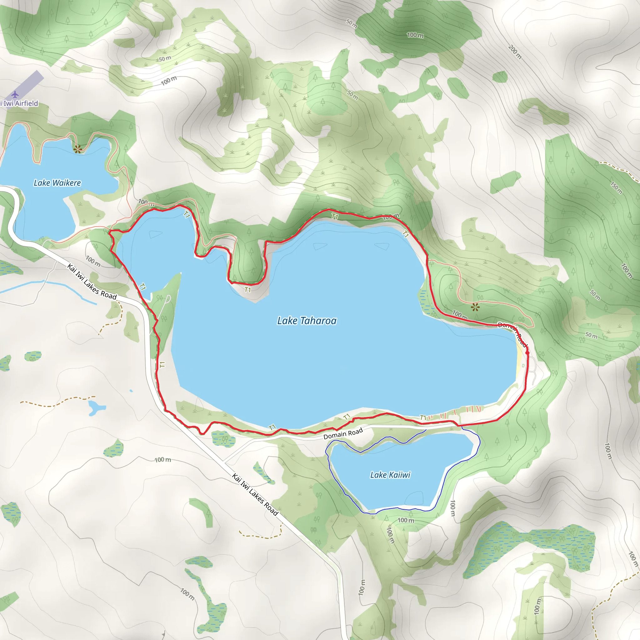 Lake Taharoa Track mobile static map