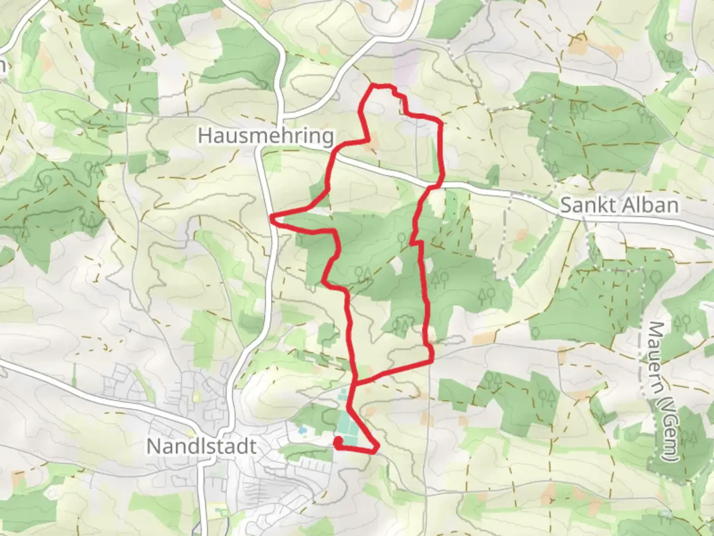 An image depicting the trail Airischwand Loop and its surrounding area.