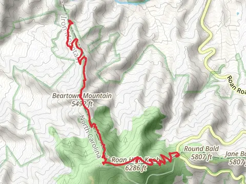 Beartown Mountain, Cloudland Mountain and Roan High Knob via Appalachian Trail
