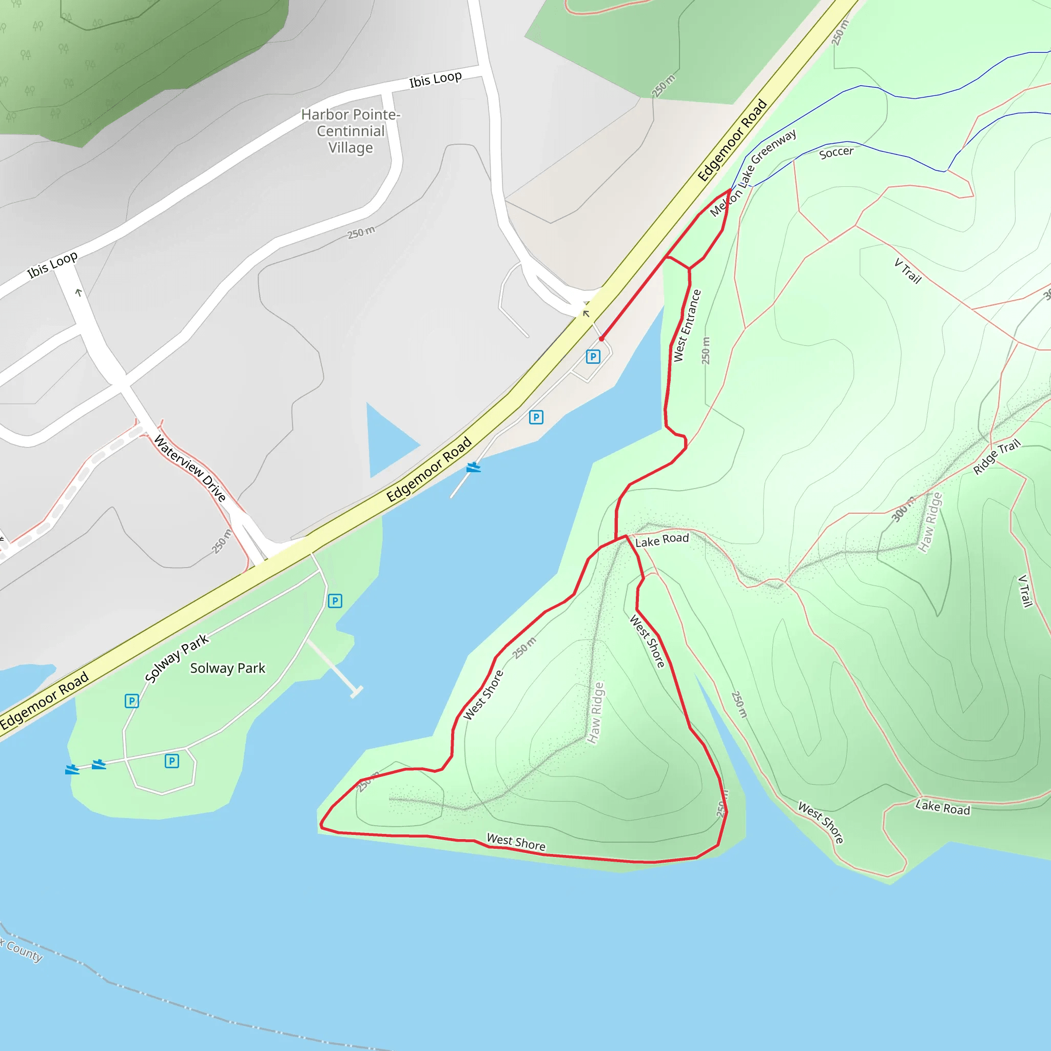 West Entrance - West Shore Loop mobile static map