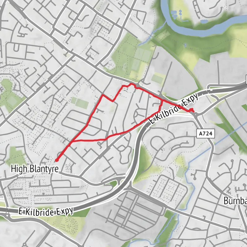 Hike from Blantyre mobile static map