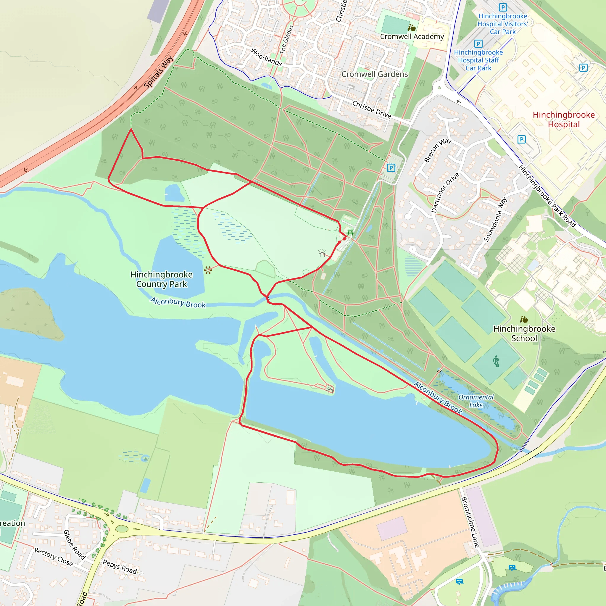 Hinchingbrooke Country Park and Main Lake Loop | Cambridgeshire | Engl