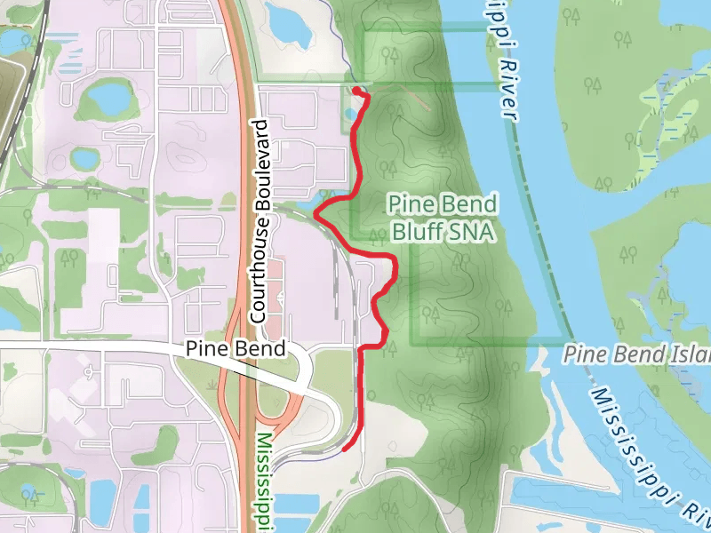 Mississippi River Short Trail from Clark Road