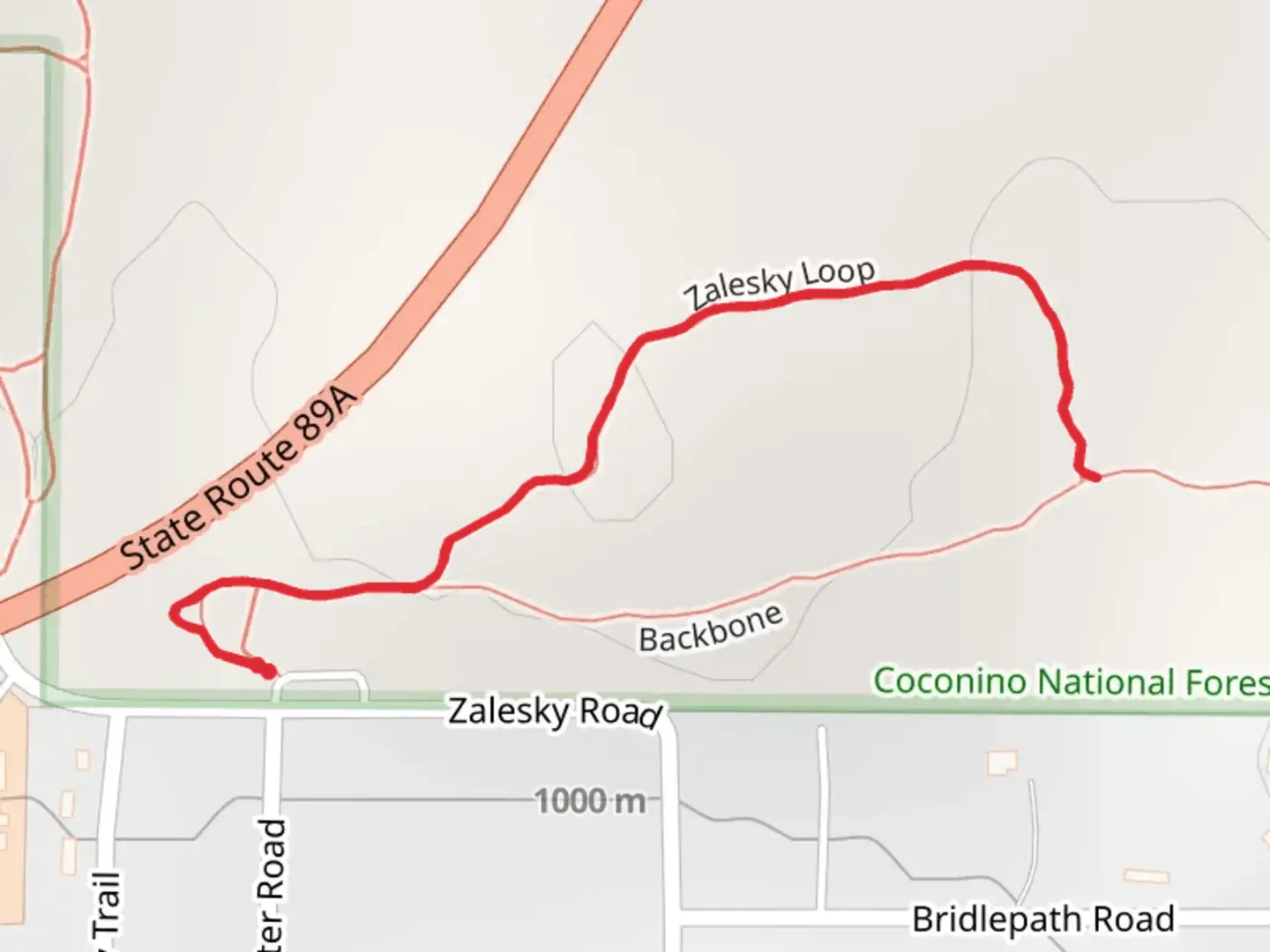 An image depicting the trail Zalesky Trail and its surrounding area.