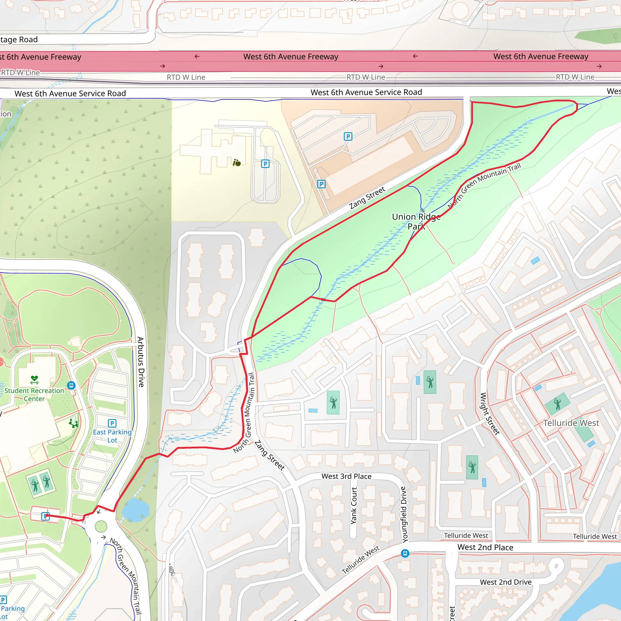 North Green Mountain Loop Trail mobile static map