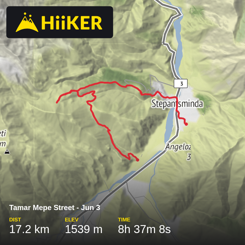A map preview of the recording Tamar Mepe Street - Jun 3.
