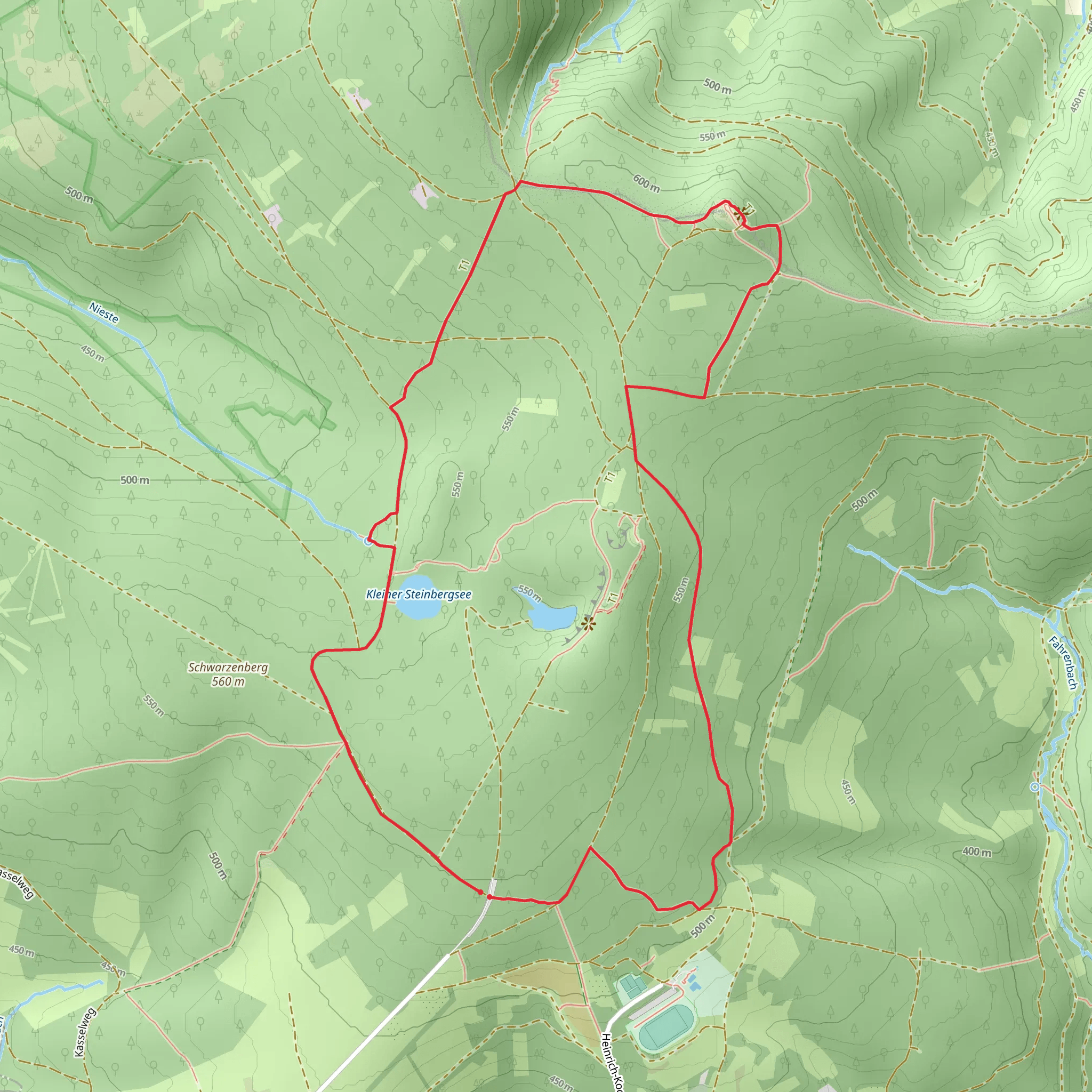Bilstein Rundweg and Steinberg mobile static map