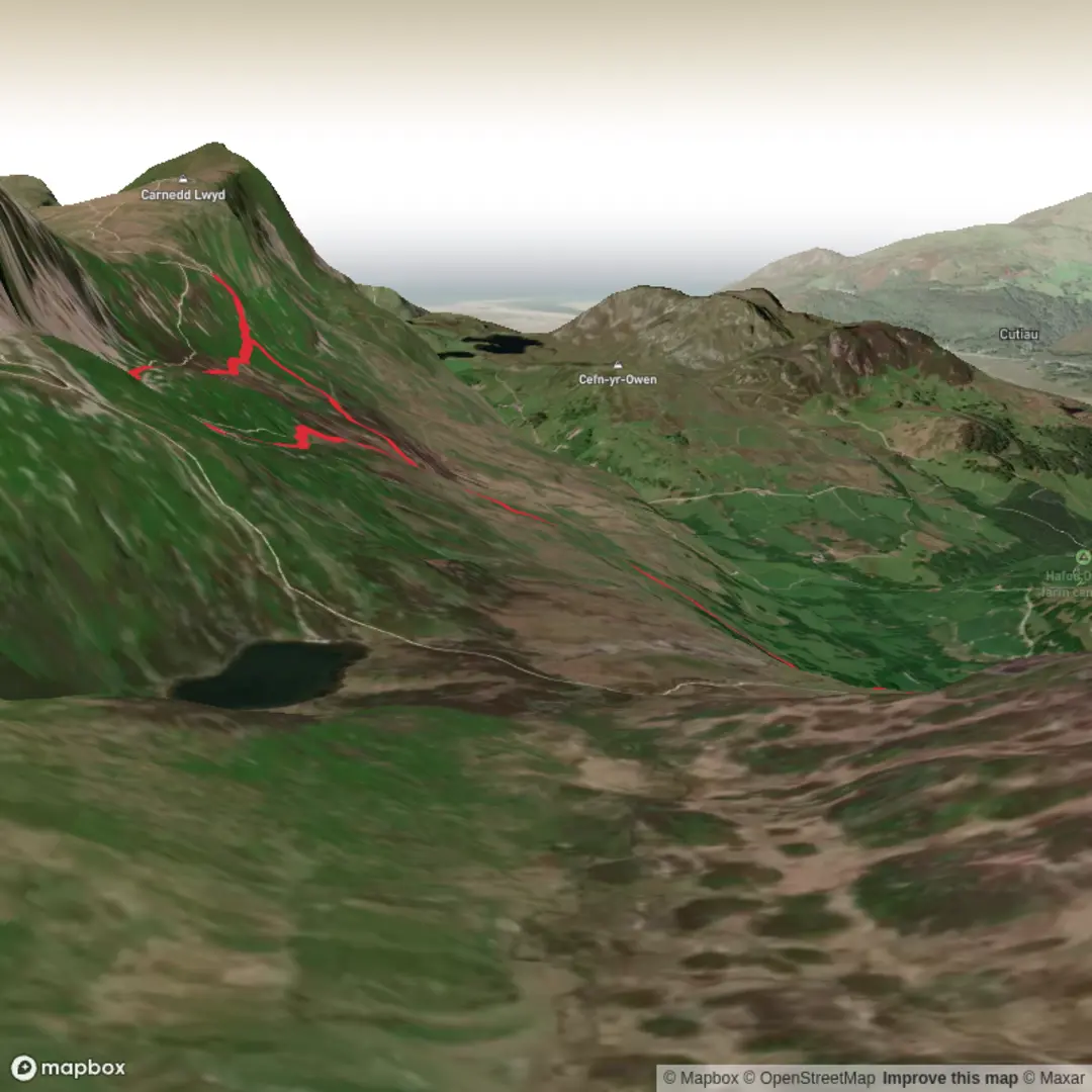 An image depicting the trail Ty Nant and Lynn Y Gader and its surrounding area.