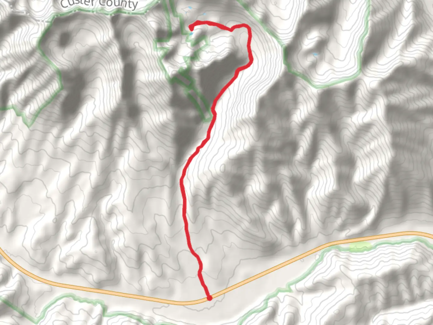 An image depicting the trail Boulder Lakes via Boulder Creek Road and its surrounding area.