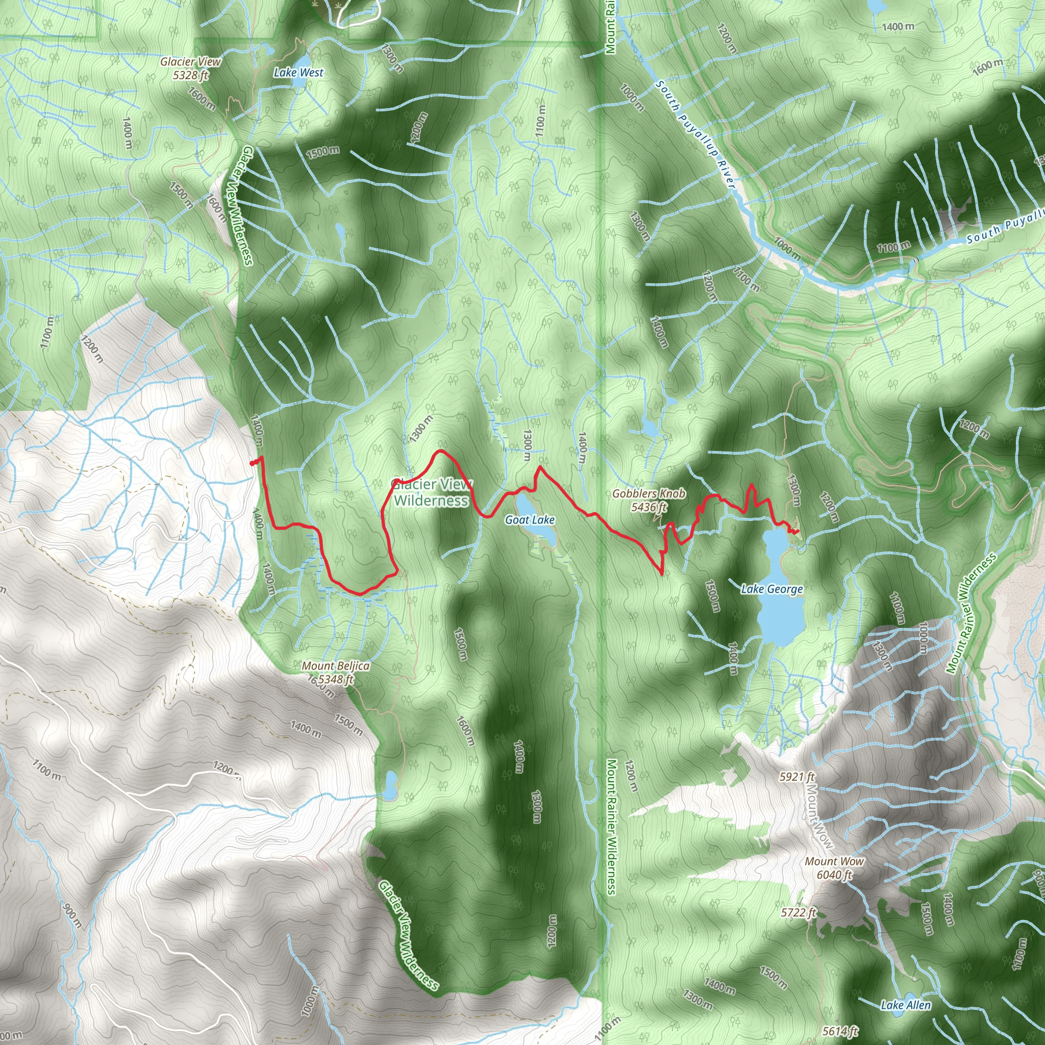 Lake George & Gobblers Knob Trail mobile static map
