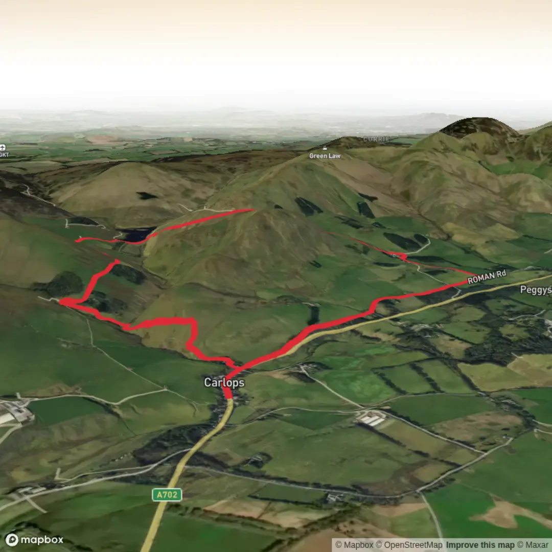 An image depicting the trail North Esk Reservoir, Patie's Hill and Fairlie Hope Loop and its surrounding area.