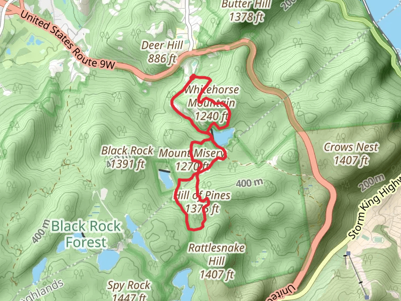 Upper Reservoir, Hill of Pines and Mount Misery Loop Trail