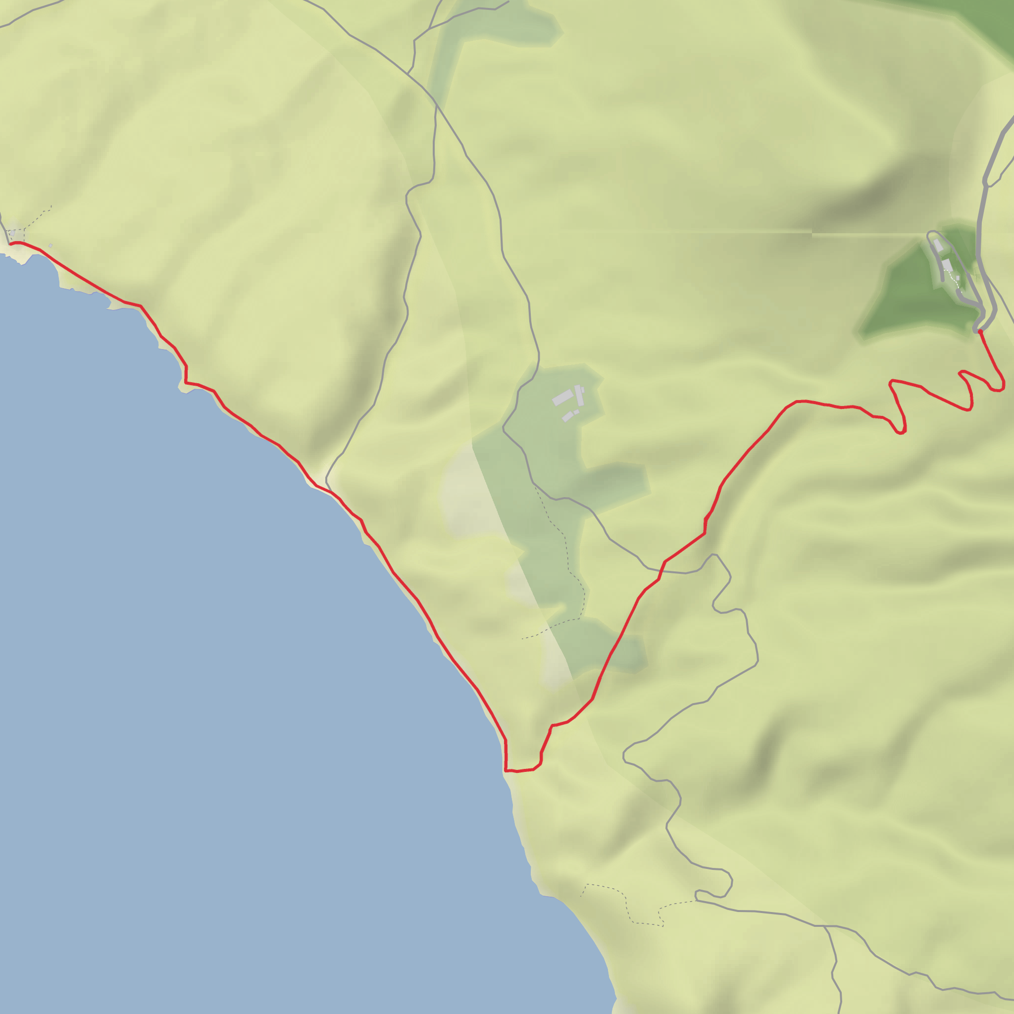 Agios Ioannis Thymianos to Tripti Beach mobile static map