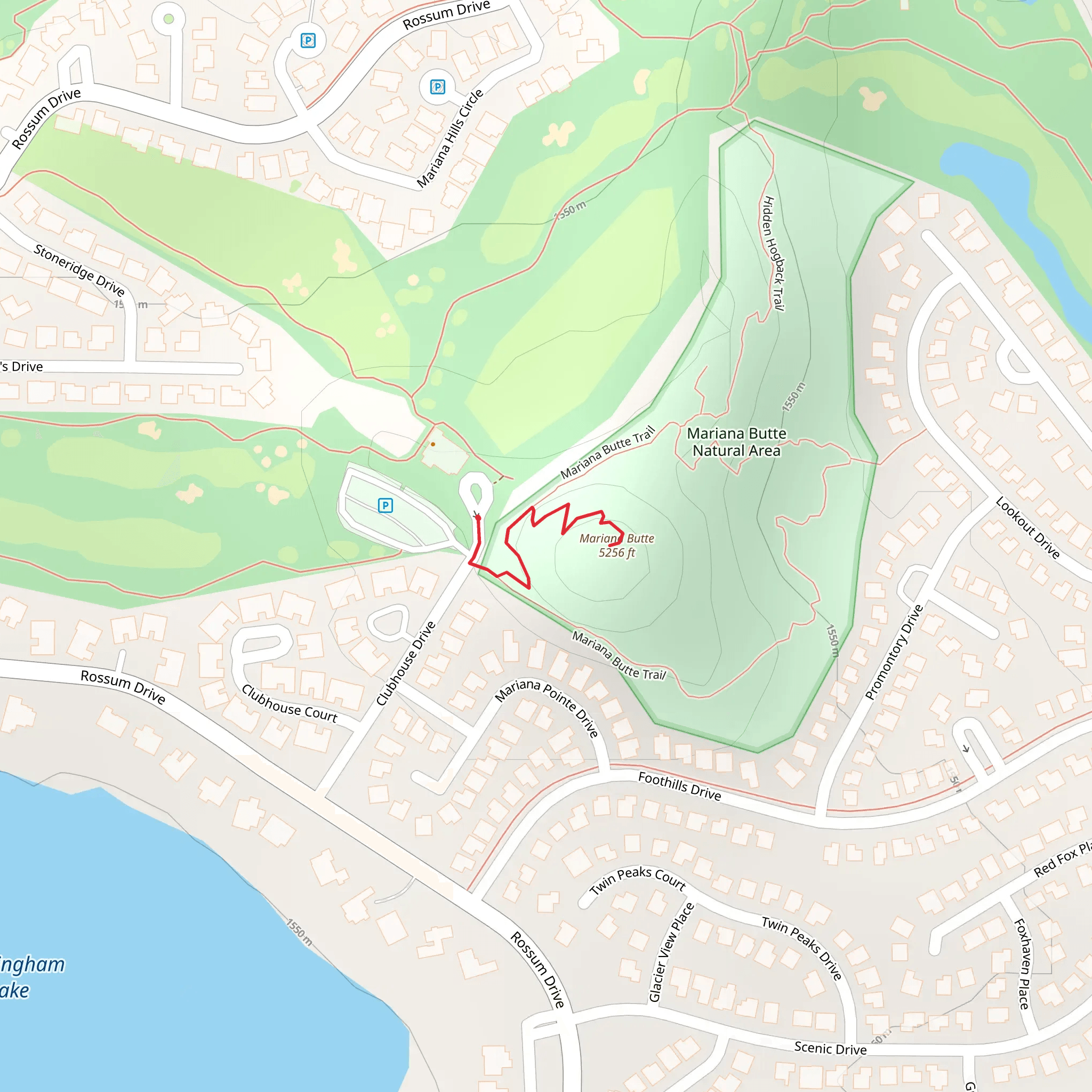 Mariana Butte mobile static map