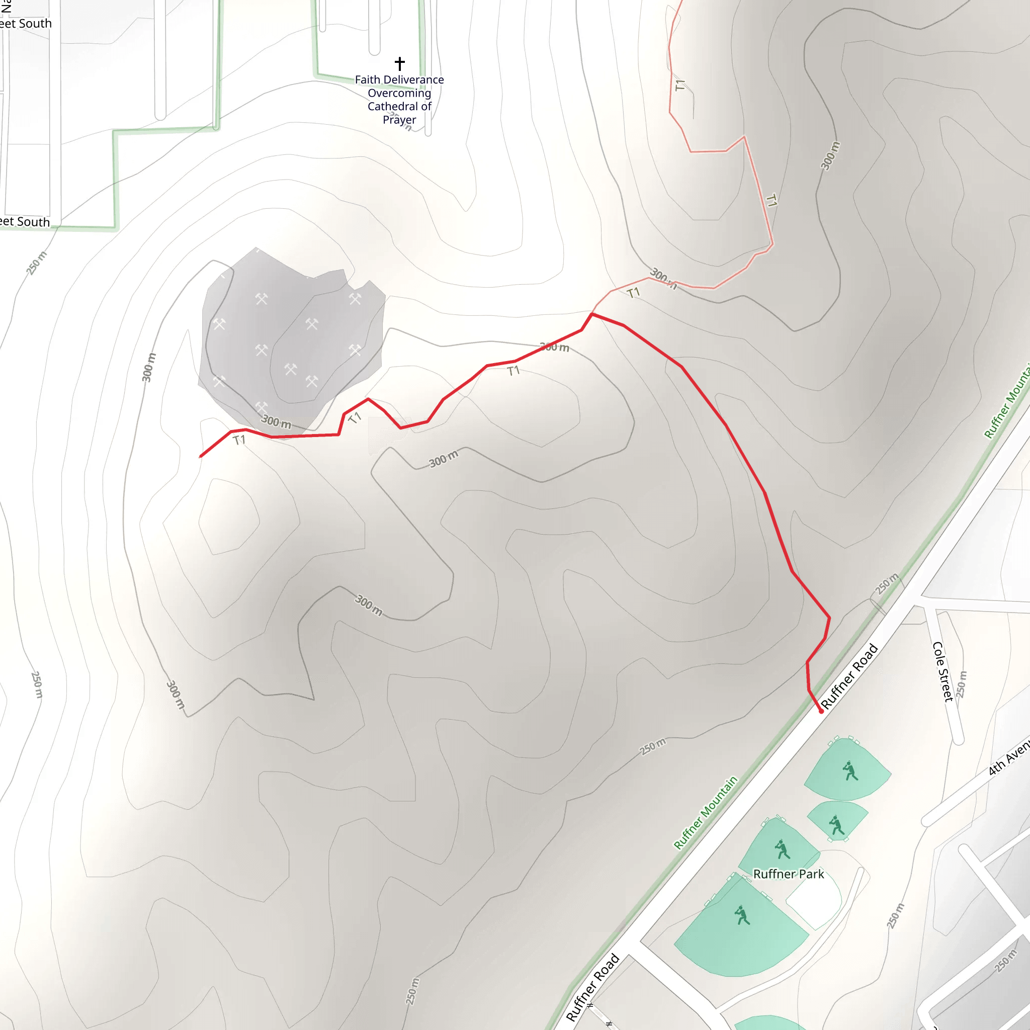 Ruffner Road West Walk mobile static map