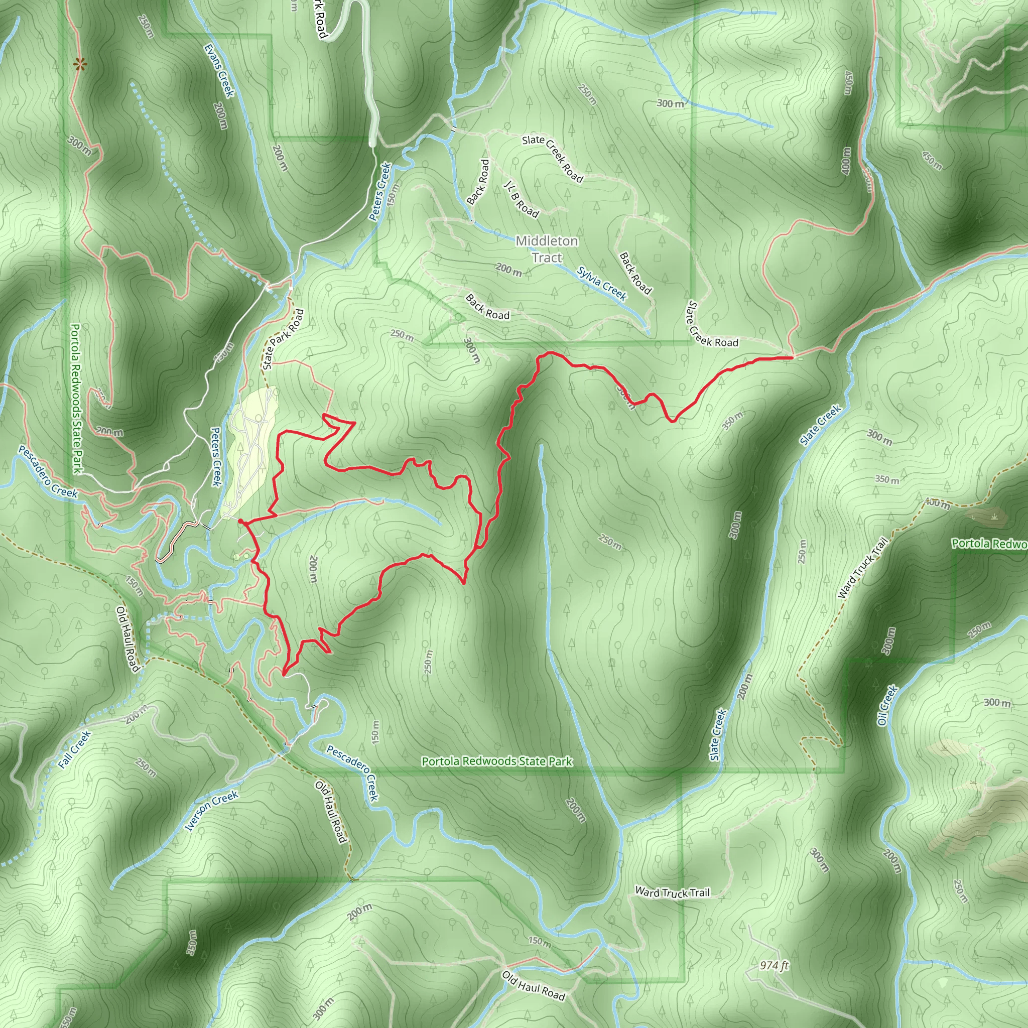 Slate Creek Trail and Summit Loop Trail mobile static map