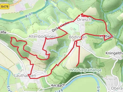NSG Halberger Bachtal and Vom Pilger zum Flaneur via Stationsweg
